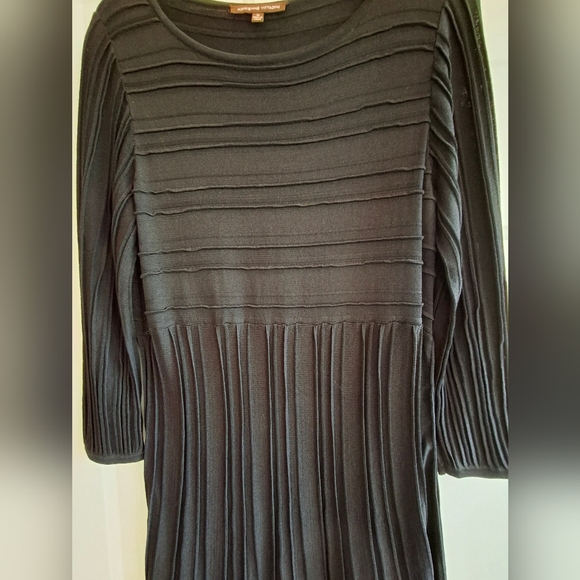 Adrienne Vittadini Ribbed Black Dress - Picture 6 of 7